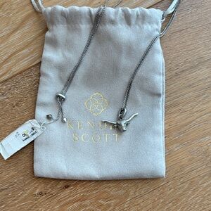 Kendra Scott Silver Longhorn charm Necklace